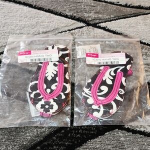RETIRED THIRTY-ONE FLIP FLOPS ICON HANG TAG LUGGAGE BAG ID TAGS SET-OF-2 BUNDLE